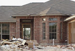 The brick has now been completed in the front of the house.