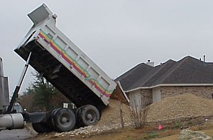 Delivering material for bagging.